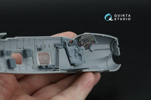 Quinta Studio QD+48616 Fairey Barracuda Pilot's Cockpit 3D-Printed &amp; coloured Interior on decal paper (Trumpeter) (with 3D-printed resin parts) 1/48