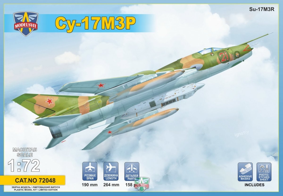 Maquette Modelsvit 72048 Su-17M3R Chasseur-bombardier de reconnaissance 1/72