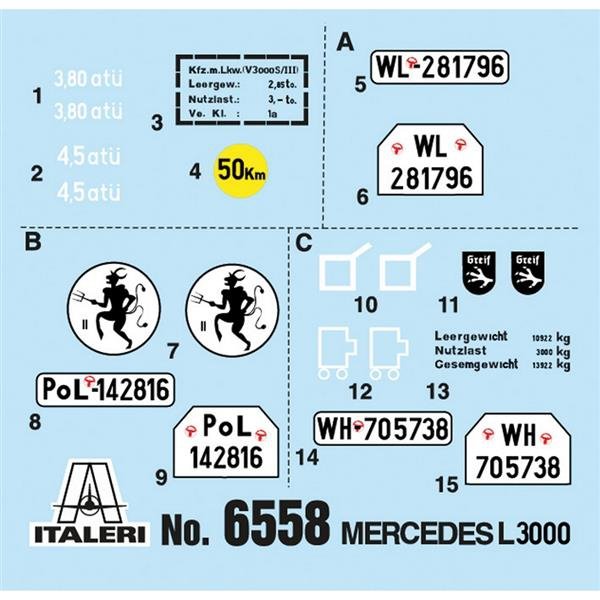 Italeri 6558 MERCEDES BENZ L3000 S 1/35 – Bild 5