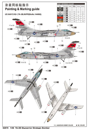 Trumpeter 02870 TA-3B Skywarrior Strategic Bomber 1/48 – Bild 2
