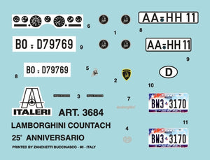 Italeri 3684 LAMBORGHINI COUNTACH 25e anniversaire 1/24 – image 3