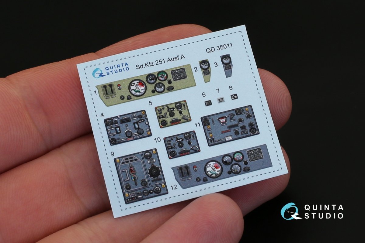 Quinta Studio QD35011 KFZ 251 Ausf.A 3D-Printed &amp;amp; coloured Interior on decal paper (for ICM kits) 1/35 – Bild 2