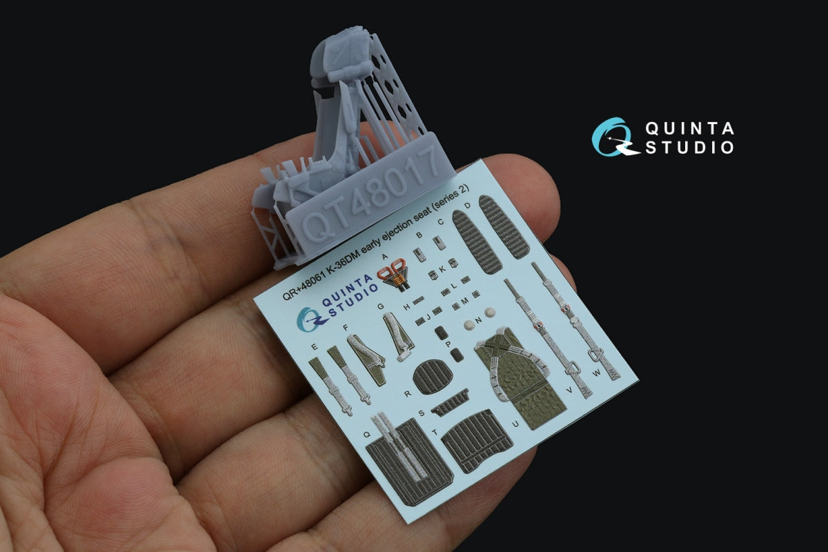 Quinta Studio QR+48061 K-36DM Series2 (early) ejection seat (for MiG-29, MiG-31, Su-27, Su-33 aircraft until 2007) (All kits) 1/48 – imagen 2