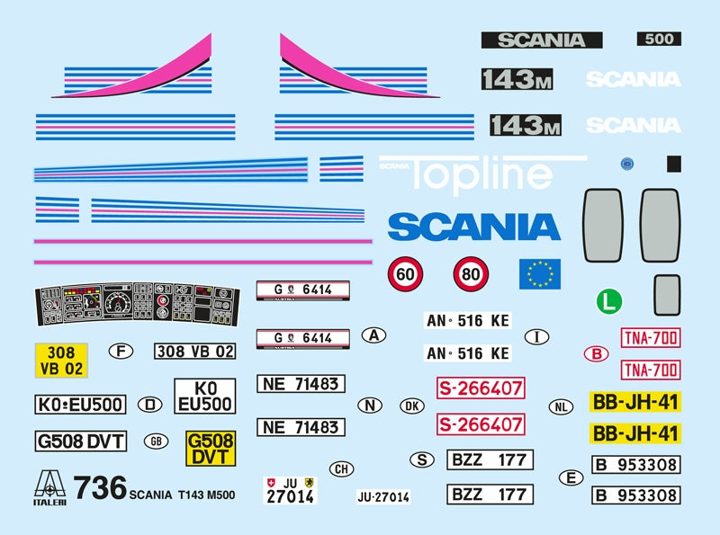 Italeri 0736 SCANIA T 143M 500 Topline 1/24 – imagen 3