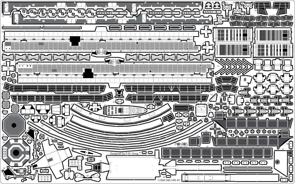 Pontos 35016F1 USS San Antonio Class LPD Detail Up Set 1/350 – immagine 12