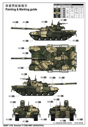 Trumpeter 09507 Russian T-72B2 MBT (ROGATKA) 1/35 – imagen 5