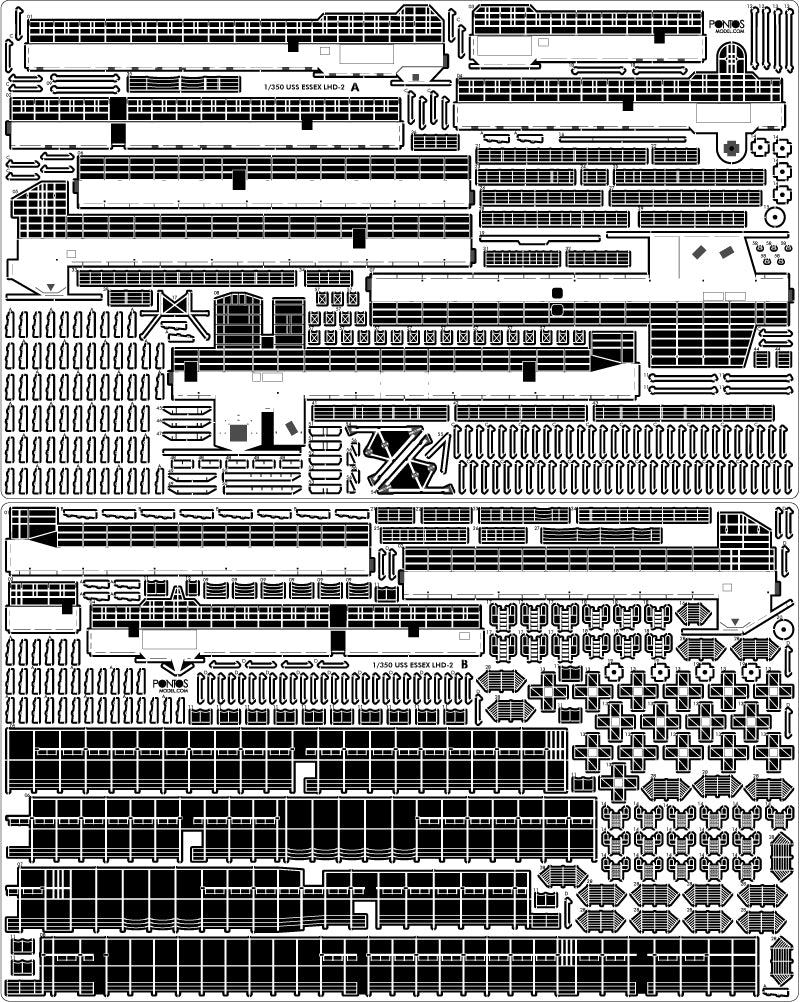Pontos 37001R1 USS LHD-2 Essex Kit+Detail Up Set 1/350 – imagen 6