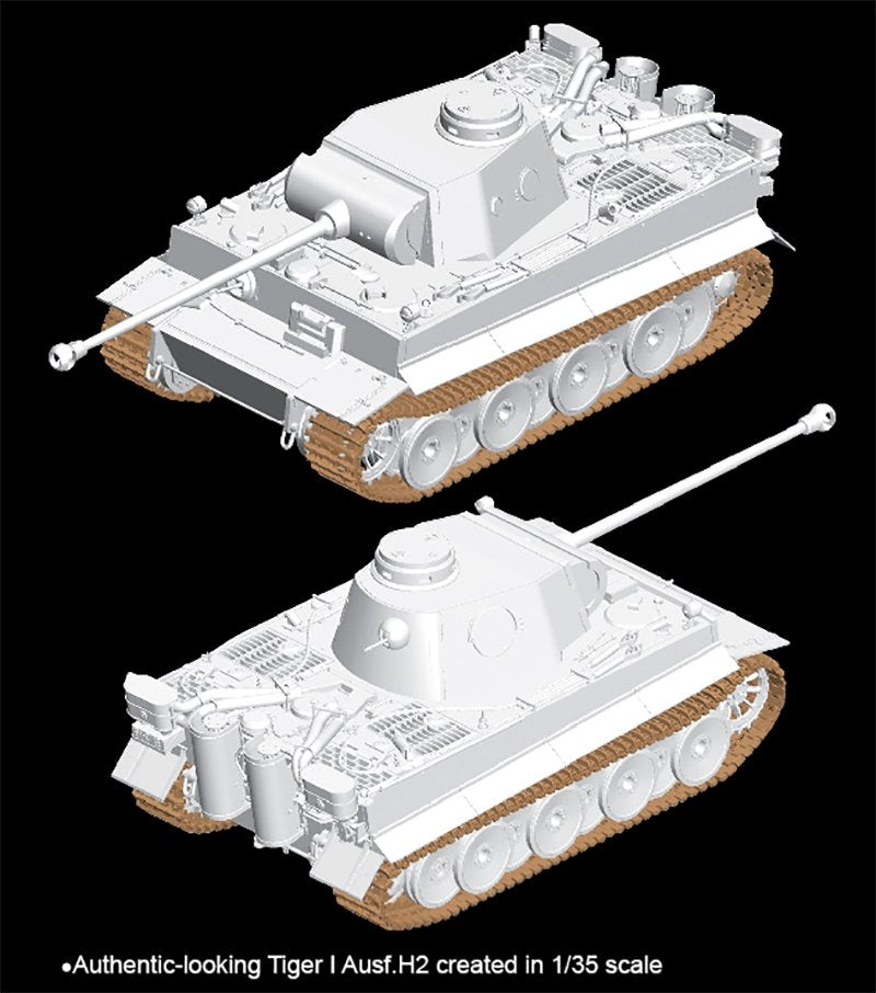 Dragon 6683 TIGER I Ausf.H2 7.5cm KwK 42 1/35 – immagine 2