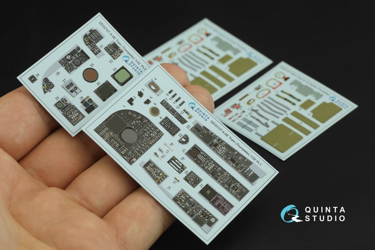 Quinta Studio QD32107 A-6E TRAM Intruder 3D-Printed &amp;amp; coloured Interior on decal paper (Trumpeter) 1/32 – imagen 10