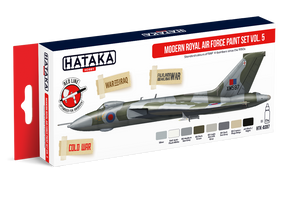 Coffret de peinture Hataka HTK-AS97 Modern Royal Air Force vol. 5 (8x17ml)