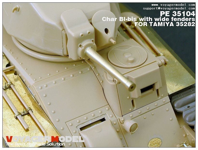 Voyager Model PE35104 WWII French Char BI-bis with wide fenders (B ver include Gun barrel) for TAMIYA 35282 1/35 – image 5