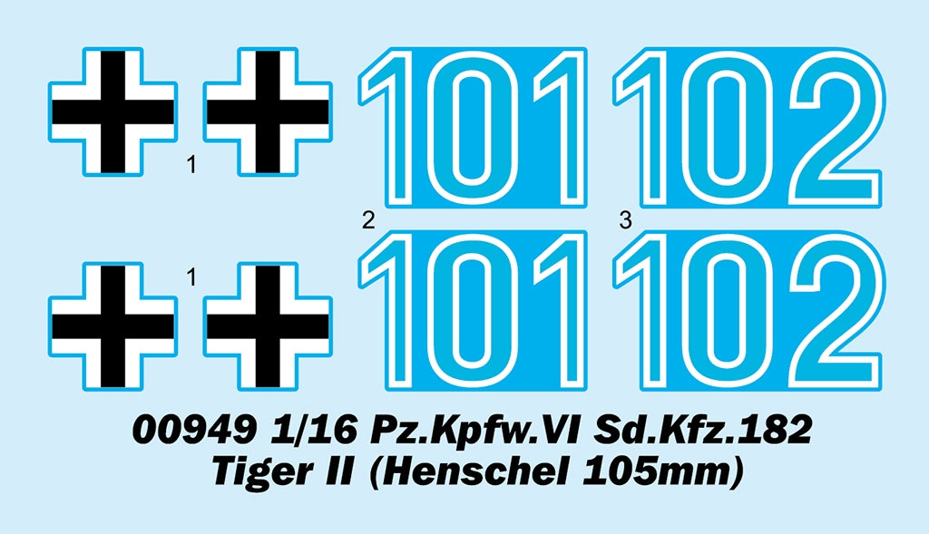 Trumpeter 00949 Pz.Kpfw.VI Sd.Kfz.182 Tiger II (Henschel 105mm) 1/16