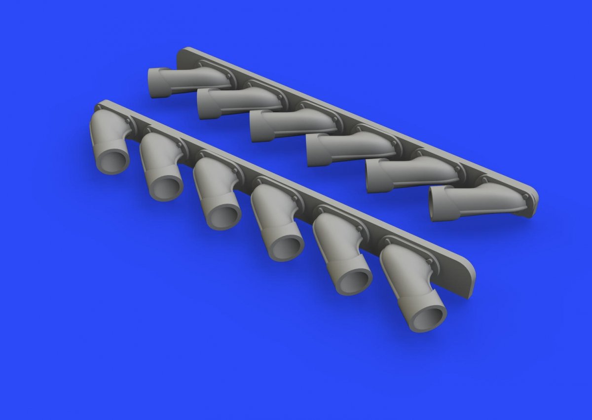 Eduard 648470 Spitfire Mk. XIV exhaust stacks 1/48 AIRFIX – imagen 2