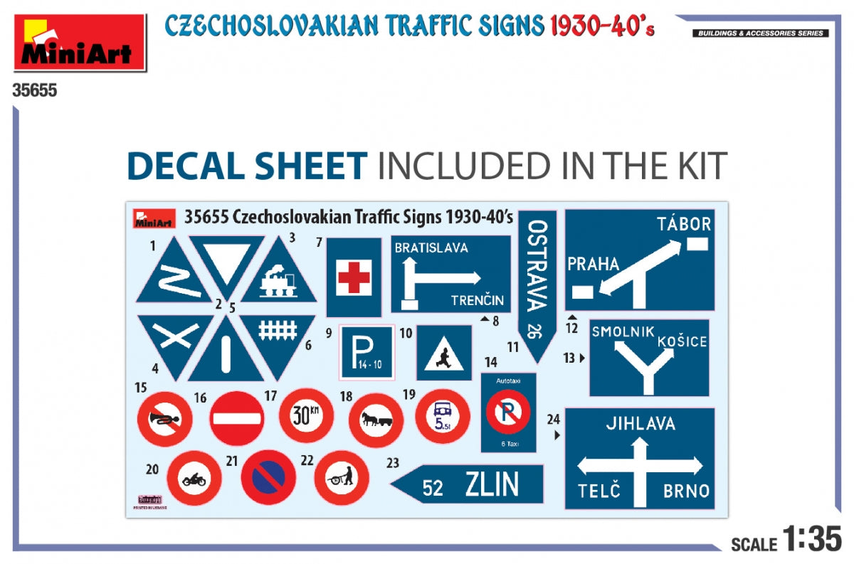 Miniart 35655 CZECHOSLOVAKIAN TRAFFIC SIGNS 1930-40’s 1/35 – zdjęcie 2