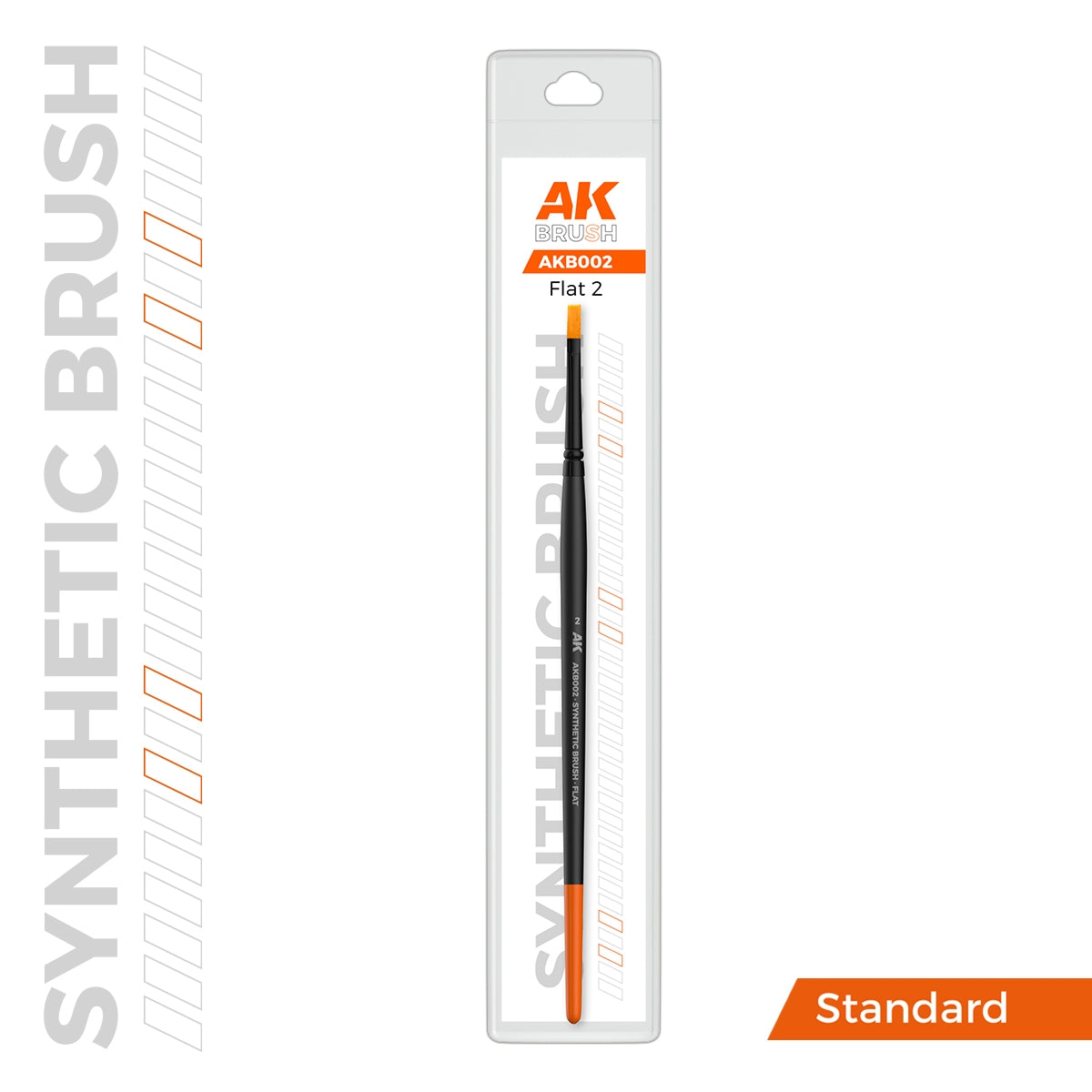 AK Interactive AKB002 AK SYNTHETIC BRUSH – FLAT 2 – image 3