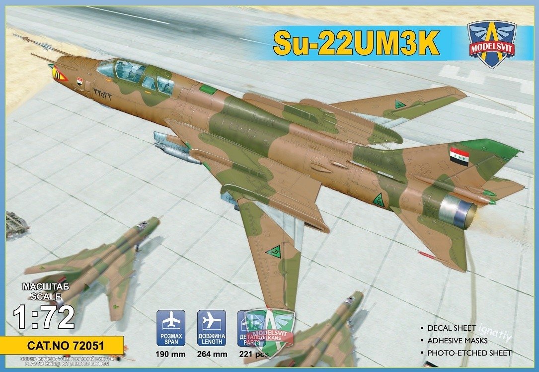 Modelsvit 72051 Su-22UM3K avion d'entraînement avancé biplace (version export) 1/72