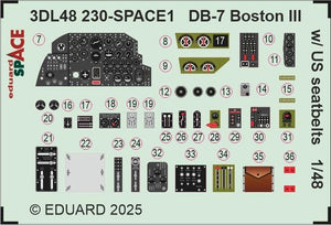 Eduard 3DL48230 DB-7 Boston III w/ US seatbelts SPACE HK Models 1/48 – Bild 3
