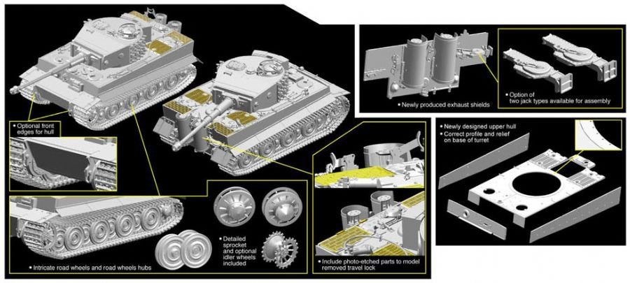 Cyber Hobby 6650 Sd.Kfz.181 Pz.Kpfw.VI Ausf.E Tiger I, Feb. 1944 Production 1/35 – zdjęcie 2