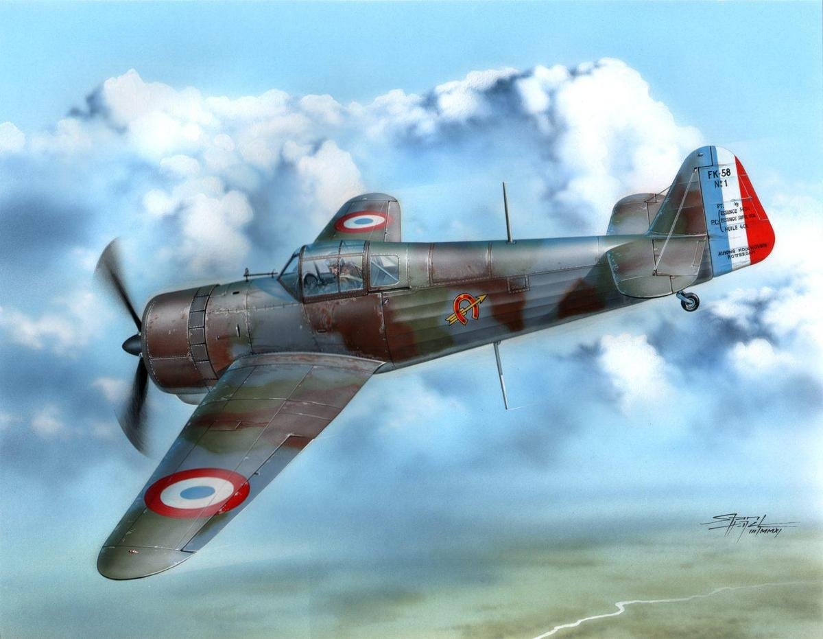 Azur A095 Koolhoven FK-58C1 "HS Engine" 1/72