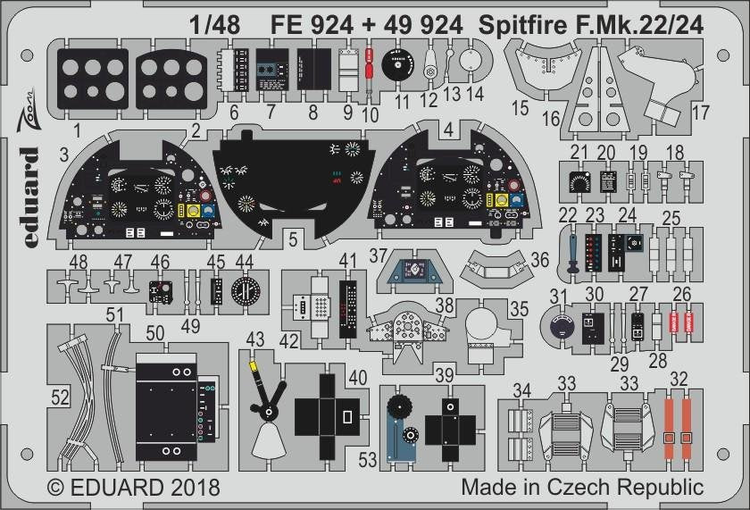Eduard 49924 Spitfire F. Mk.22/24 AIRFIX 1/48