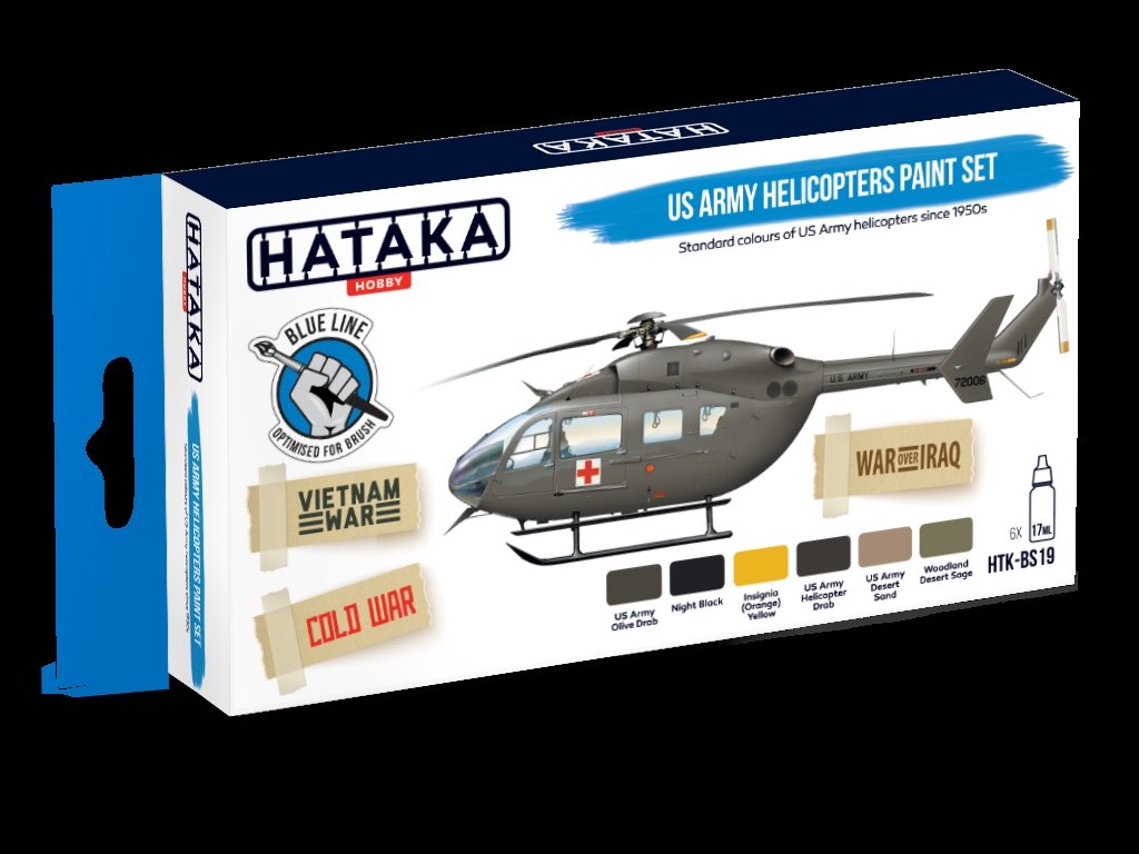 Hataka HTK-BS19 US Army Helicopters Paint Set (6x17ml) – Bild 3