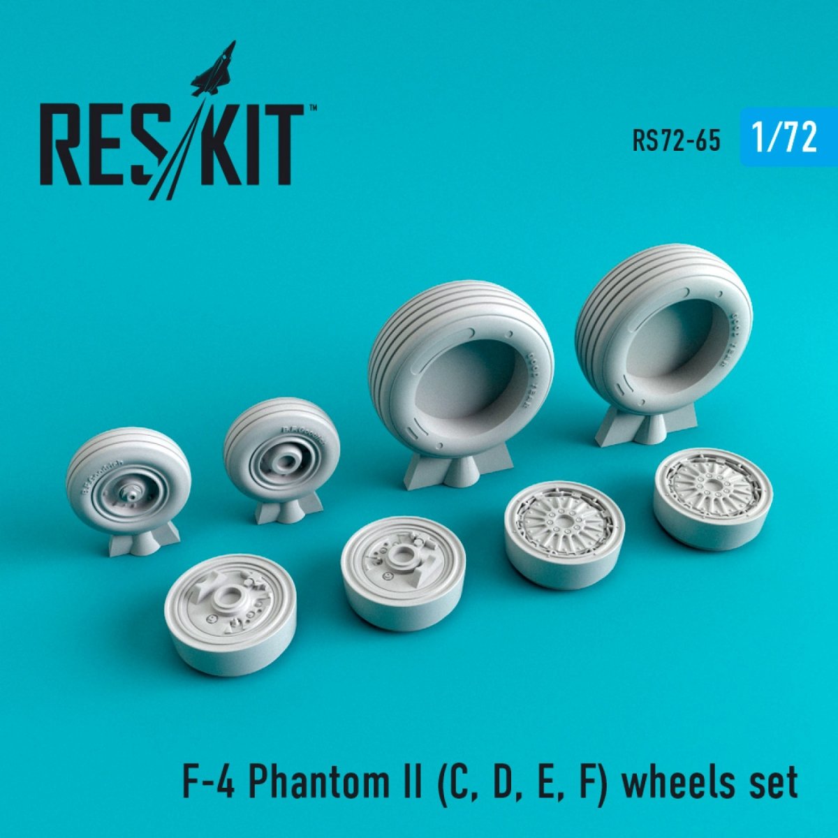 RESKIT RS72-0065 F-4 (C,D,E,F) &amp;quot;PHANTOM II&amp;quot; WHEELS SET 1/72