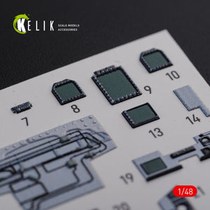 KELIK K48078 F/A-18F Super Hornet interior 3D decals for MENG kit 1/48 – immagine 4