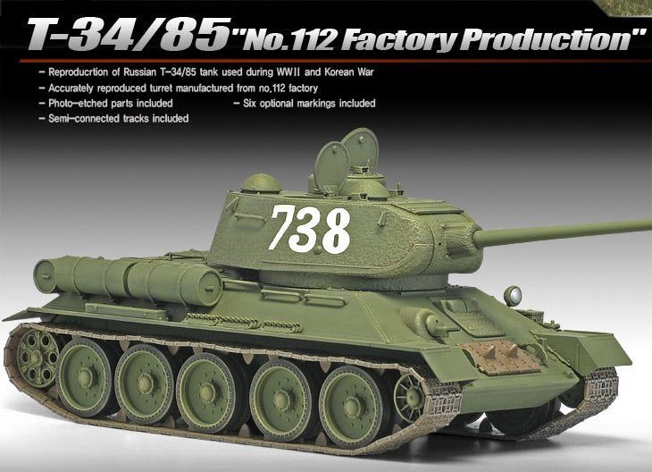 Academy 13290 T-34/85 No.112 Factory Production 1/35 – imagen 5