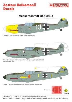 Techmod 24010 - Messerschmitt Bf 109E-4 1/24 – Bild 2