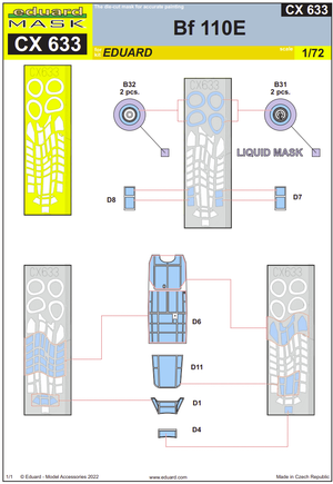 Eduard CX633 Bf 110E EDUARD 1/72 – zdjęcie 2