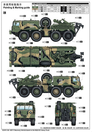 Trumpeter 01079 KET-T Recovery Vehicle Based on MAZ-537 Heavy Truck 1/35 – Bild 4