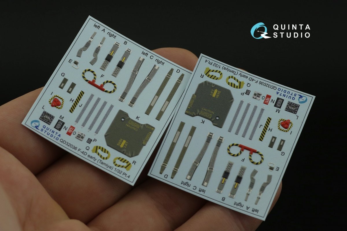 Quinta Studio QD32036 F-4D 3D-Printed &amp;amp; coloured Interior on decal paper (Tamiya) 1/32 – imagen 8