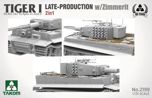 Takom 2199 Tiger I Late Production w/zimmerit Sd.Kfz. 181 Pz.Kpfw. VI Ausf. E (Late/Late Command) 1/35 – imagen 4