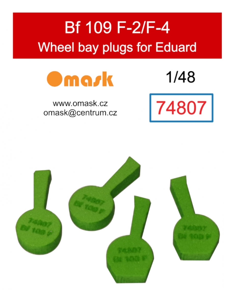 Omask 74807 Bouchons de puits de train d&amp;#39;atterrissage pour Bf 109 F-2/F-4 (pour Eduard) 1/48