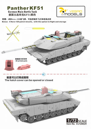 Vespid Models VS720029 Panther KF51 MBT 1/72 – imagen 4