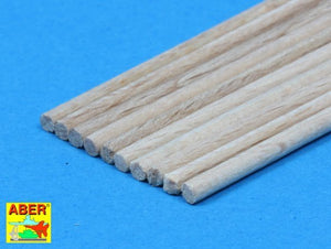 Aber WR2 Wood round rods 2,00 mm lenght 250 mm x 10 pcs. – imagen 4