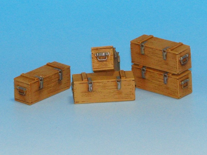 Eureka XXL E-014 Wooden Ammo Boxes for 5 cm Kw.K.39 1/35 – Bild 4