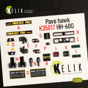 KELIK K35017 HH-60G PAVE HAWK INTERIOR 3D DECALS FOR KITTY HAWK KIT 1/35 – imagen 2