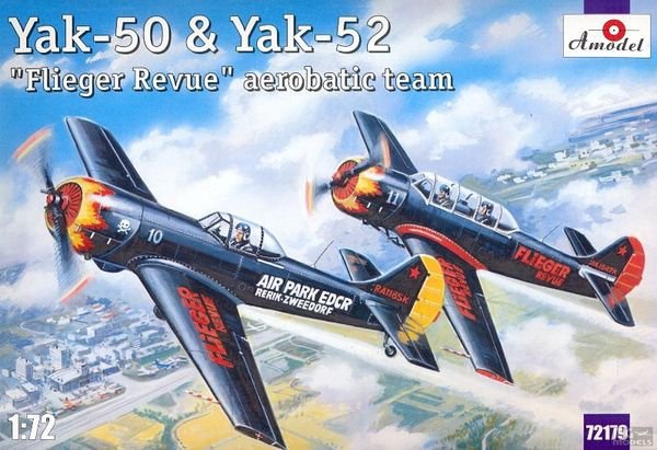 A-Model 72179 Yakovlev Yak-50 and Yak-52 Flieger Revue aerobatic team(2 models) 1/72