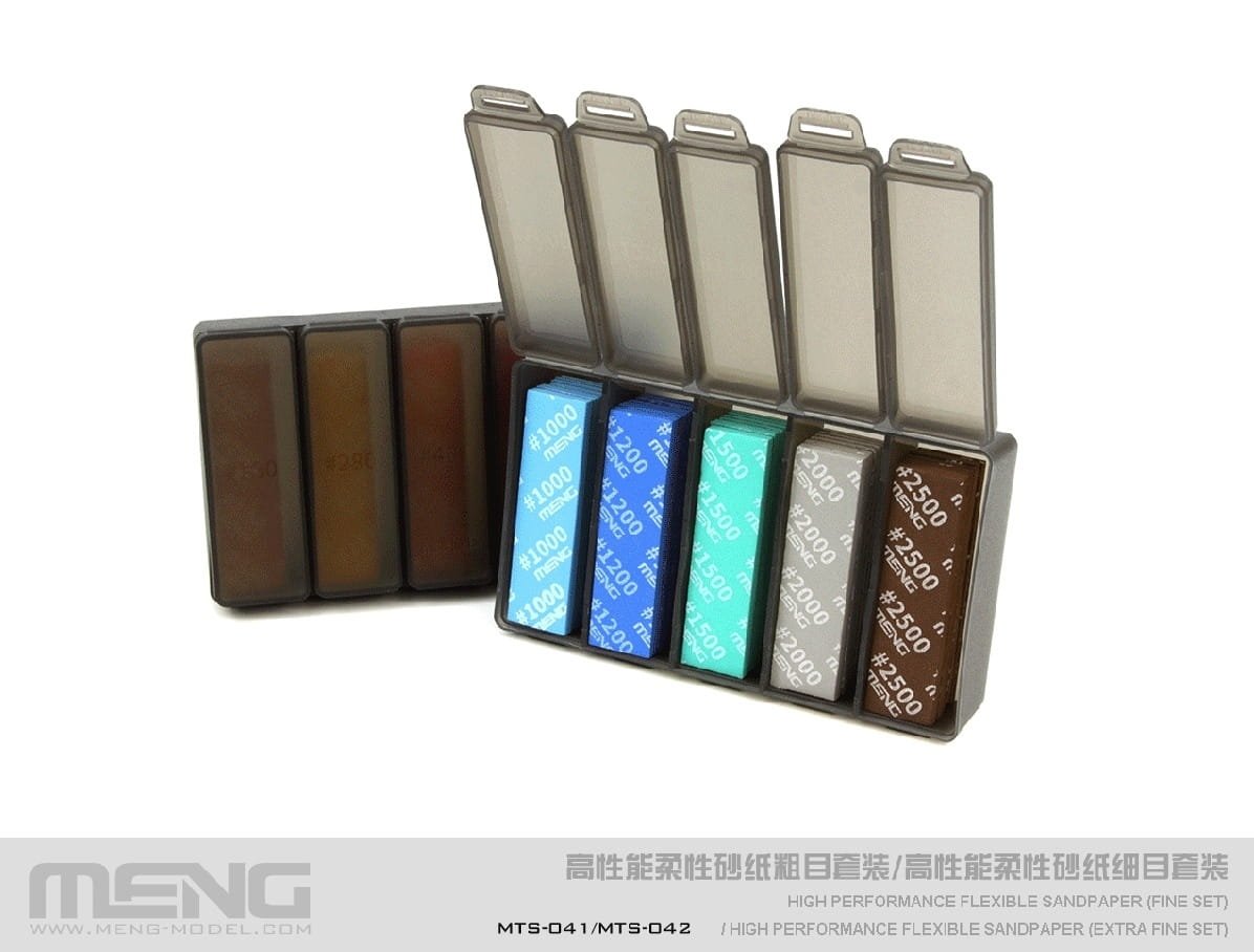 Meng Model MTS-042 High Performance Flexible Sandpaper ( Extra FineSet ) ( zestaw do szlifowania )