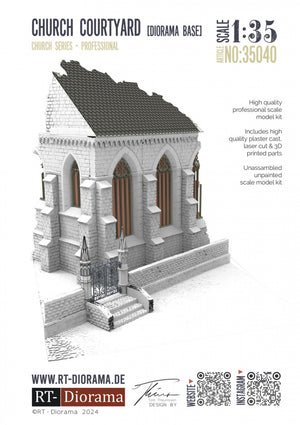 RT-Diorama 35040 Diorama Base: Church Courtyard 1/35 – imagen 2