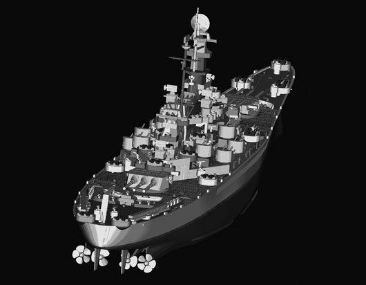 Trumpeter 05760 U.S.S. South Dakota BB-57 1/700 – zdjęcie 5