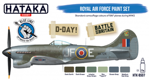 Hataka HTK-BS07 BLUE LINE – Royal Air Force paint set 6x17ml – zdjęcie 2