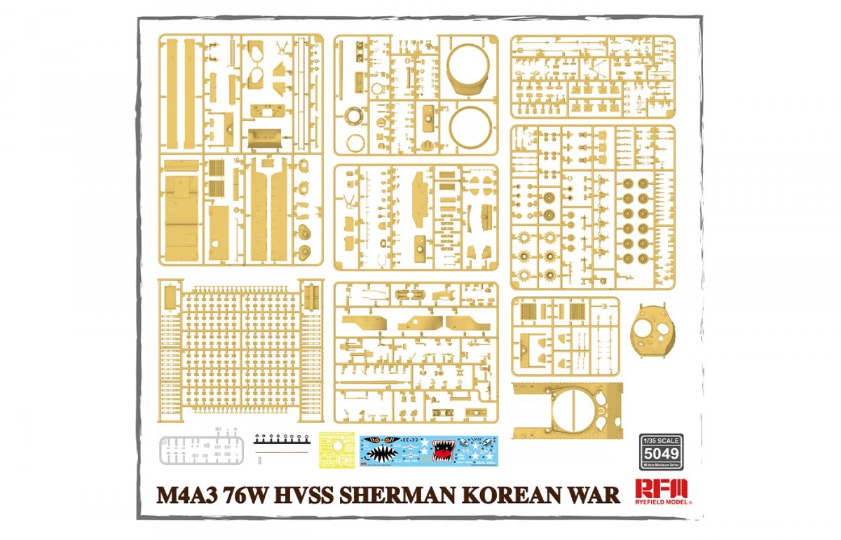 Rye Field Model 5049 M4A3 76W HVSS Sherman Korean War 1/35 – imagen 4