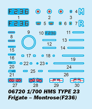 Trumpeter 06720 Frégate HMS TYPE 23 – Montrose (F236) 1/700 – image 4