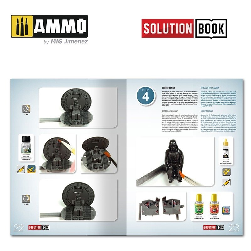 AMMO of Mig Jimenez 6520 SOLUTION BOOK. HOW TO PAINT IMPERIAL GALACTIC FIGHTERS (Multilingual) – immagine 3