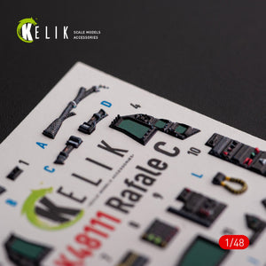KELIK K48111 Rafale C - interior 3D decals for Academy/Revell kit 1/48 – imagen 4