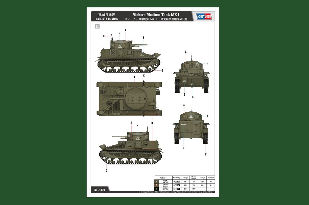 Hobby Boss 83878 Vickers Medium Tank MK I – Bild 2