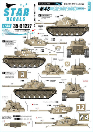 Star Decals 35-C1227 Véhicules blindés israéliens 10 1/35
