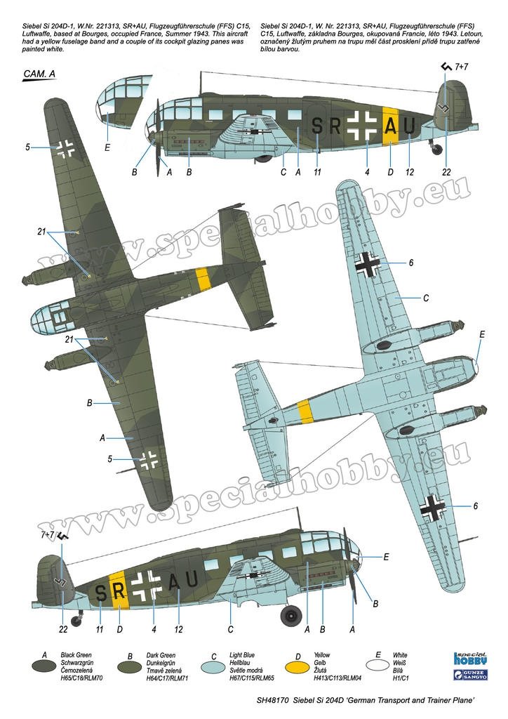 Special Hobby 48170 Siebel Si 204D « Avion de transport et d&amp;#39;entraînement allemand » 1/48 – image 3